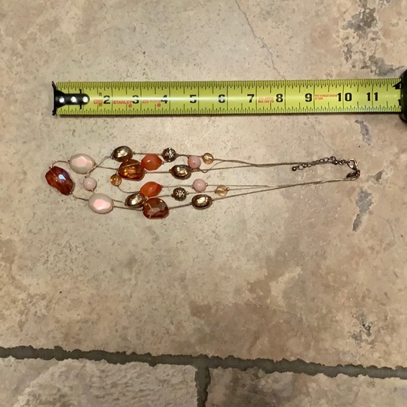 Triple stranded necklace and earrings (3 items for $15) - Picture 3 of 5